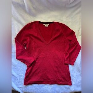 Michael Kors Vintage Y2K V-neck Red Sweater Top
